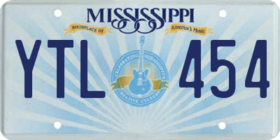 MS license plate YTL454