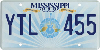 MS license plate YTL455