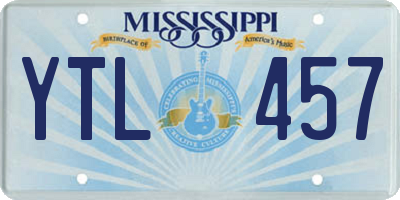MS license plate YTL457