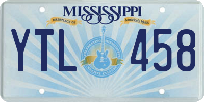 MS license plate YTL458