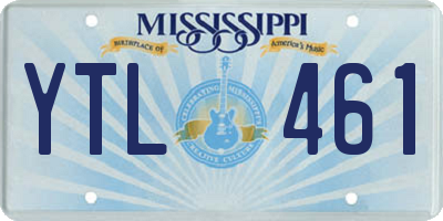 MS license plate YTL461