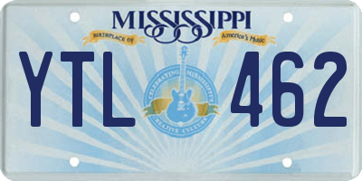 MS license plate YTL462