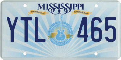 MS license plate YTL465