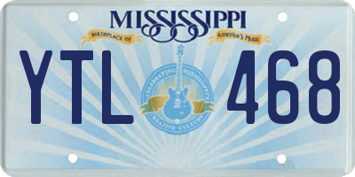 MS license plate YTL468