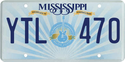MS license plate YTL470