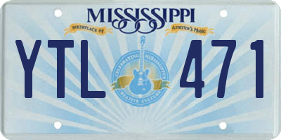 MS license plate YTL471