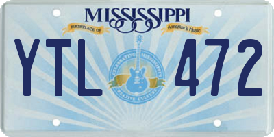 MS license plate YTL472