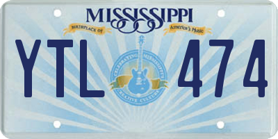MS license plate YTL474