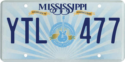 MS license plate YTL477