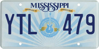 MS license plate YTL479