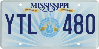 MS license plate YTL480