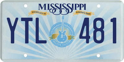 MS license plate YTL481