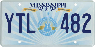 MS license plate YTL482