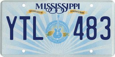 MS license plate YTL483