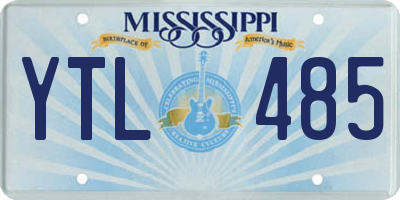 MS license plate YTL485