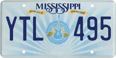 MS license plate YTL495
