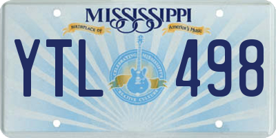MS license plate YTL498
