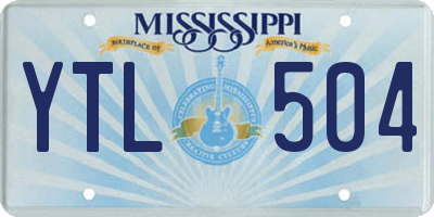 MS license plate YTL504