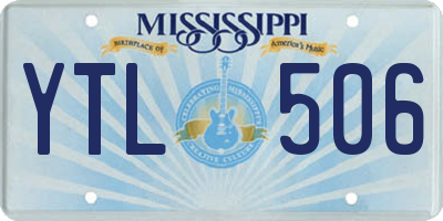 MS license plate YTL506