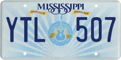 MS license plate YTL507