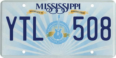 MS license plate YTL508