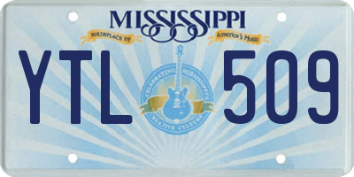 MS license plate YTL509