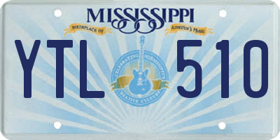 MS license plate YTL510