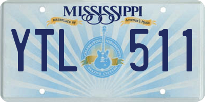 MS license plate YTL511