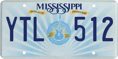 MS license plate YTL512