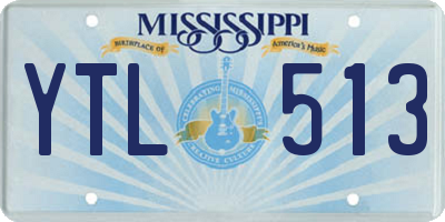 MS license plate YTL513