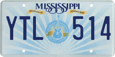 MS license plate YTL514