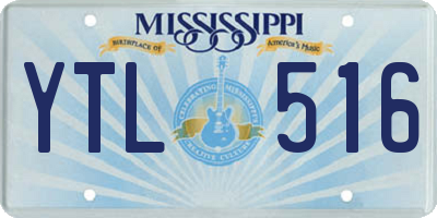 MS license plate YTL516
