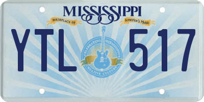 MS license plate YTL517