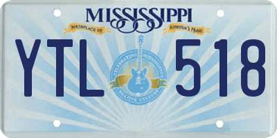 MS license plate YTL518