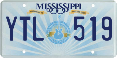 MS license plate YTL519