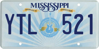 MS license plate YTL521