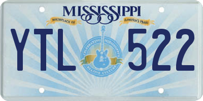 MS license plate YTL522