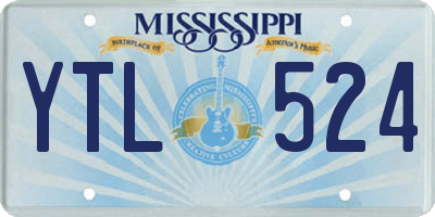 MS license plate YTL524