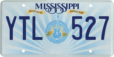 MS license plate YTL527