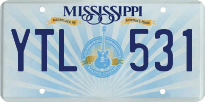 MS license plate YTL531
