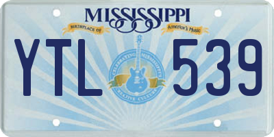 MS license plate YTL539