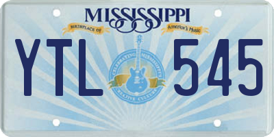 MS license plate YTL545