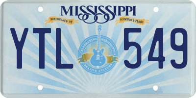 MS license plate YTL549