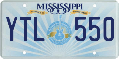 MS license plate YTL550