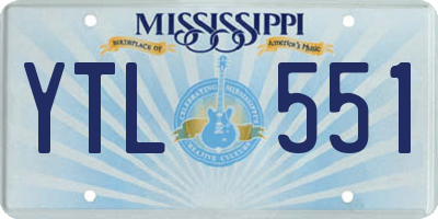 MS license plate YTL551