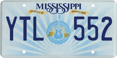 MS license plate YTL552