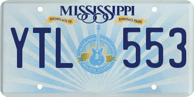 MS license plate YTL553