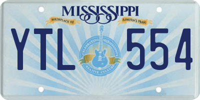 MS license plate YTL554