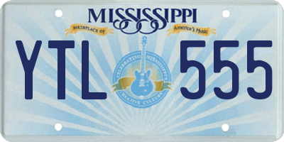 MS license plate YTL555