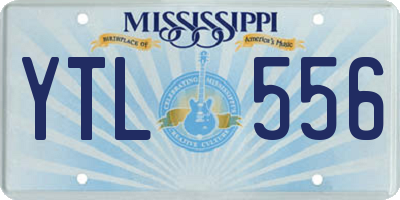 MS license plate YTL556